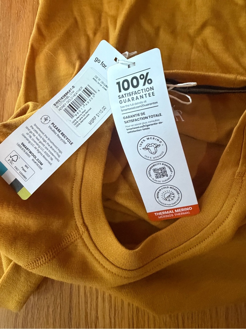 Smartwool Women's Merino Crew Sweater in Mustard Gold